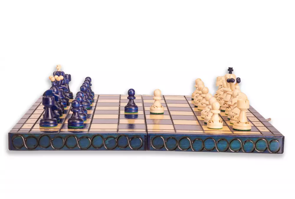 SZACHY PEREŁKA MAŁA z wkładką, kolor niebieski